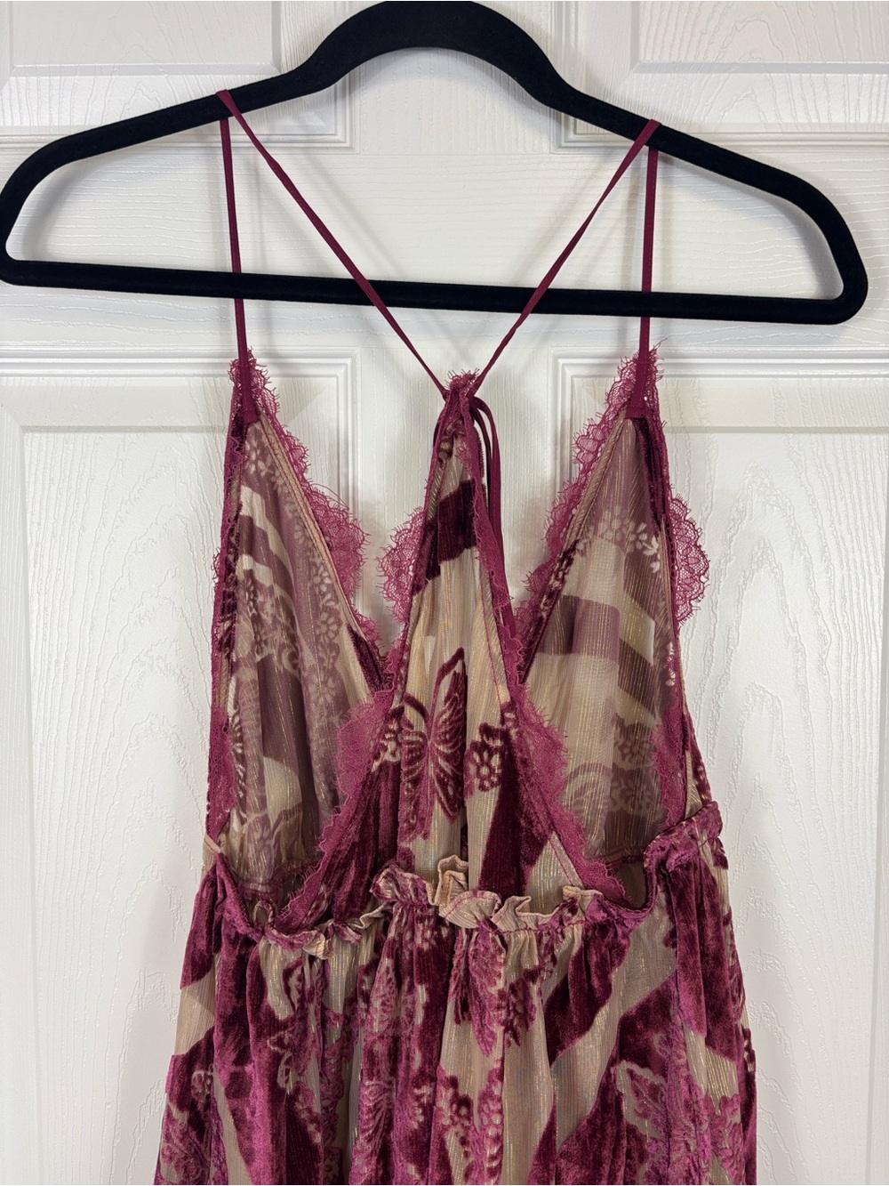 Intimately Free People Bali butterfly burnout slip dress sz sm - Picture 9 of 9